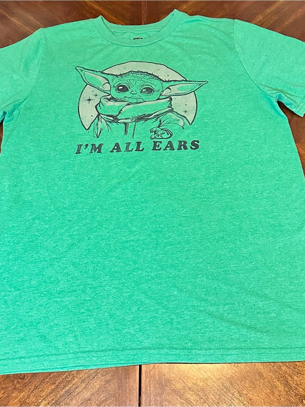 Disney Teal Baby Yoda 'I'm All Ears' Short Sleeve Tee